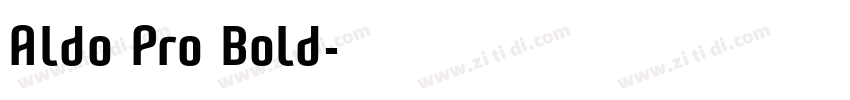 Aldo Pro Bold字体转换